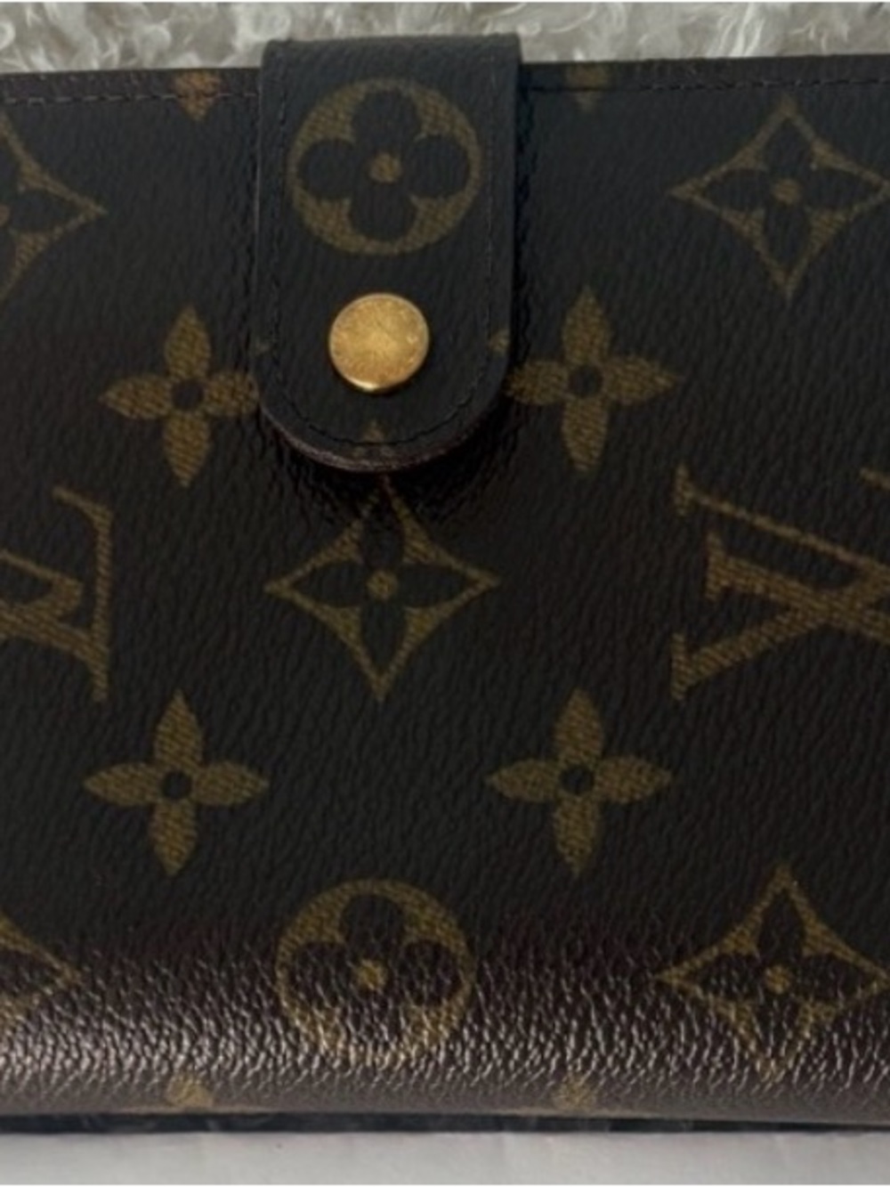 Louis Vuitton Black and Gold Monogram Wallet